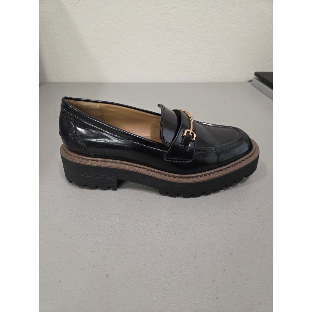 Sam‎ Edelman Women Loafers 7.5M Laurs Dark Academia Preppy Horsebit Platform